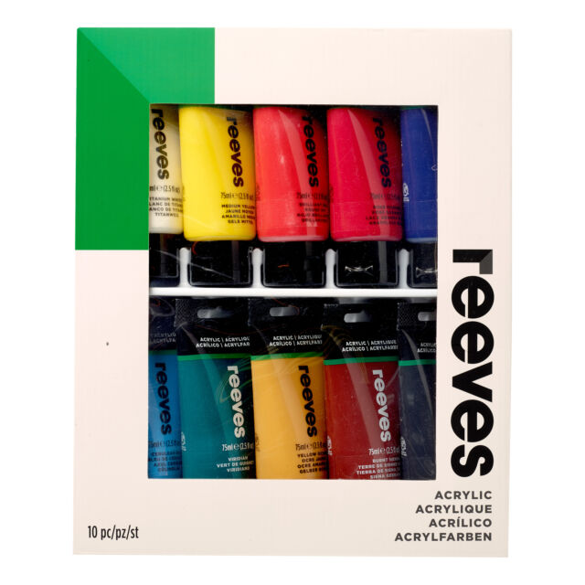 [0780804860917] Reeves Acrylic Paints 75mls 10pk