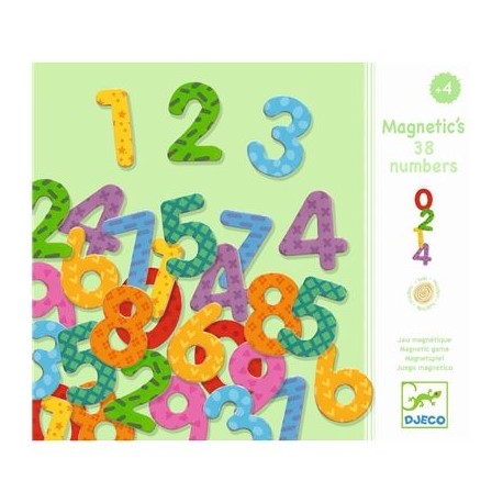 Magnetics 38 Wooden Numbers DJECO