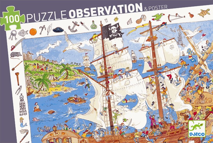 Puzzle Pirates 100Pcs (Observation And Poster) (Jigsaw)