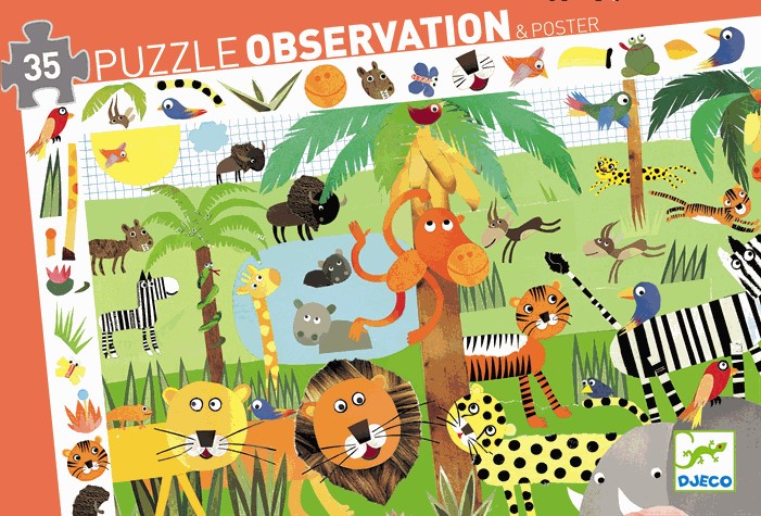 Jungle Puzzle Observation Djeco (Jigsaw)