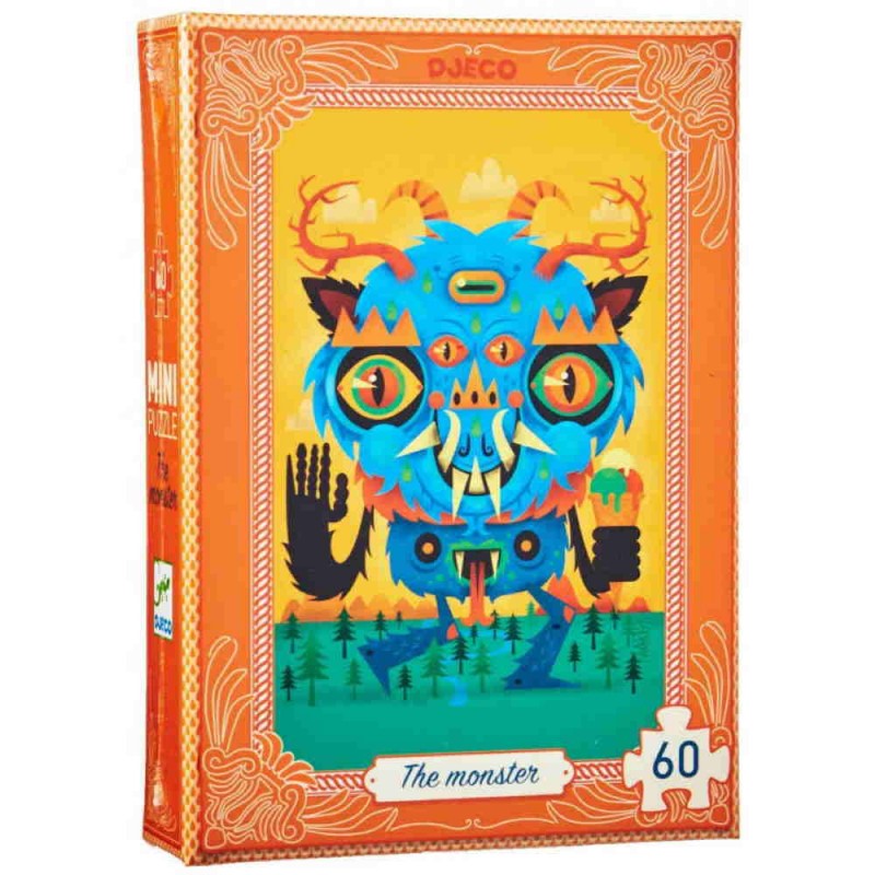 [3070900076730] Puzzle Mini The Monster 60 pcs Djeco (Jigsaw)