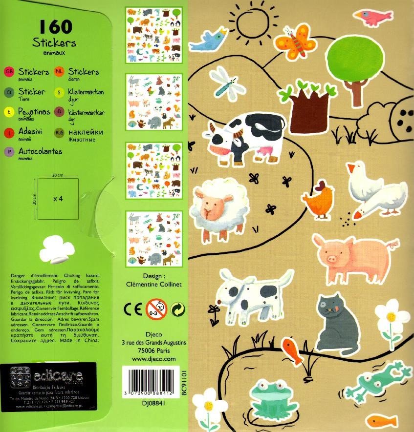 160 Animals Stickers Djeco