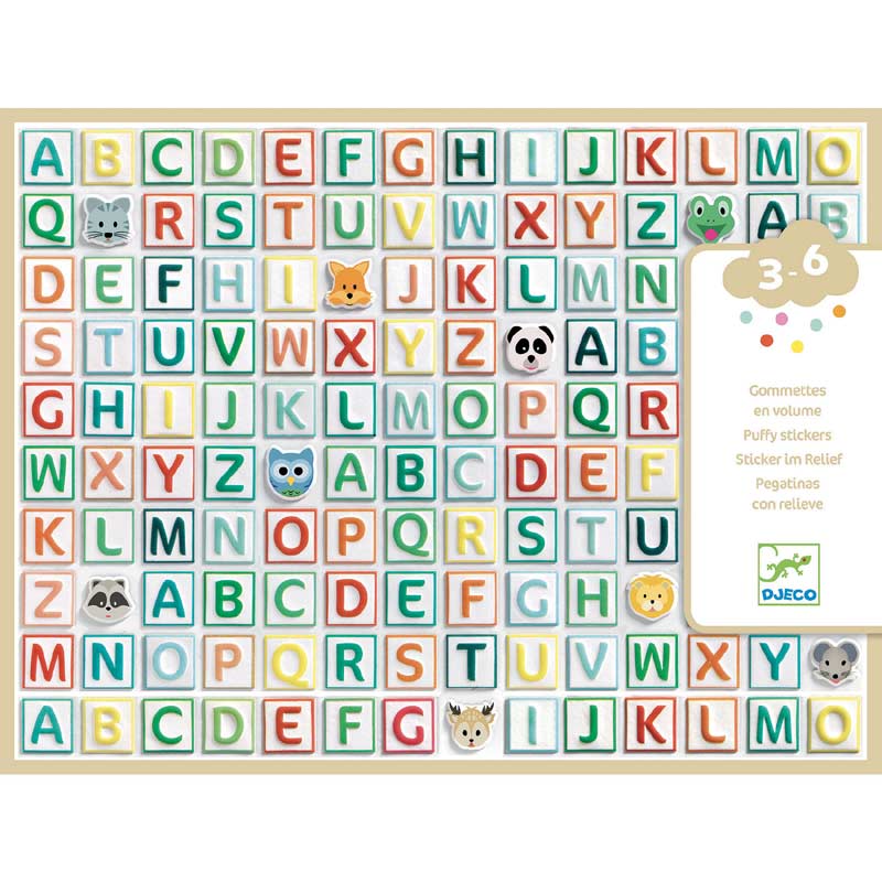 Alphabet stickers