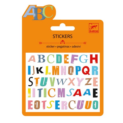 MINI STICKERS PUFFY COLOURED LETTERS