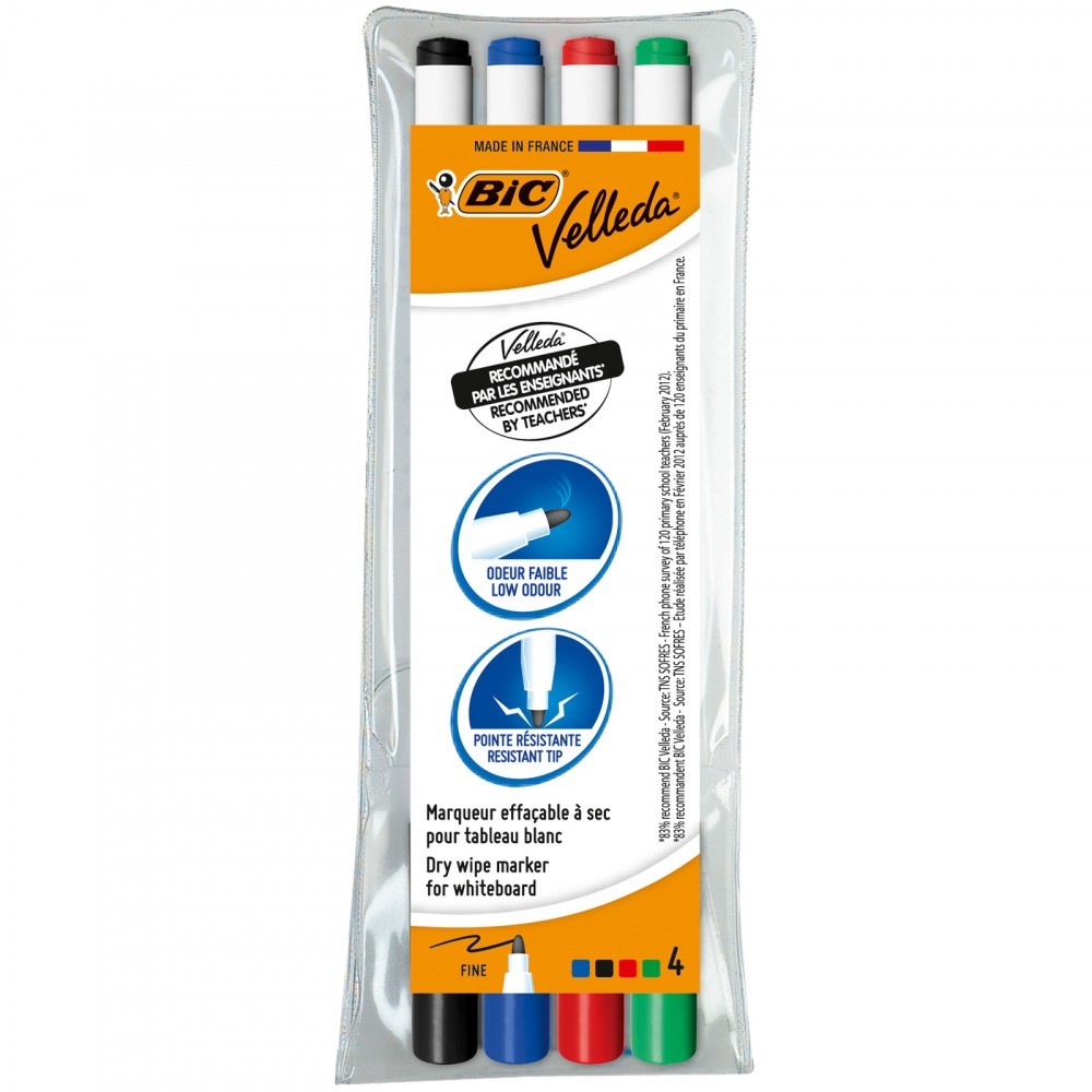 Whiteboard marker 4pcs Slim Bic