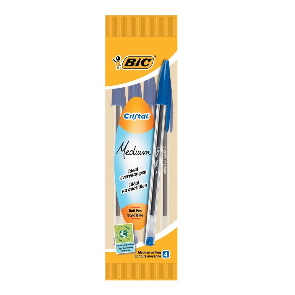 [3086121601019] [N/A] Pens Blue 4Pcs Bic