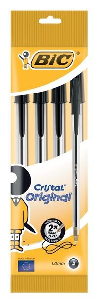[3086121601026] [N/A] Pens Black 4Pcs Bic