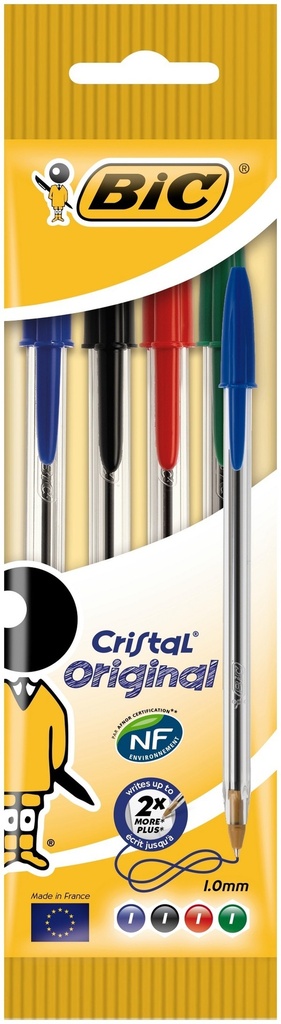 [3086121601033] [N/A] Pens Asstd Colours 4Pcs Bic