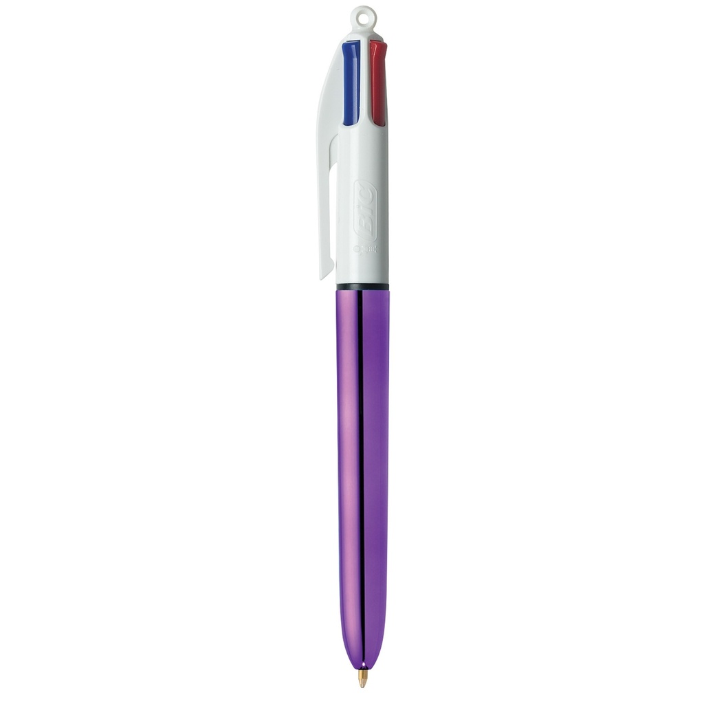 [3086123310407] Bic 4 Colour Pen Shine Purple