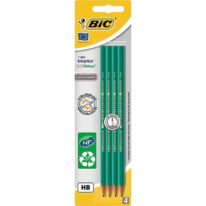 Writer Pencil 4 Pack HB Bic Evolution