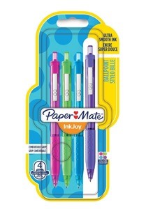 Pens Ballpoint Asstd 4 Pack Inkjoy 300 Paper Mate