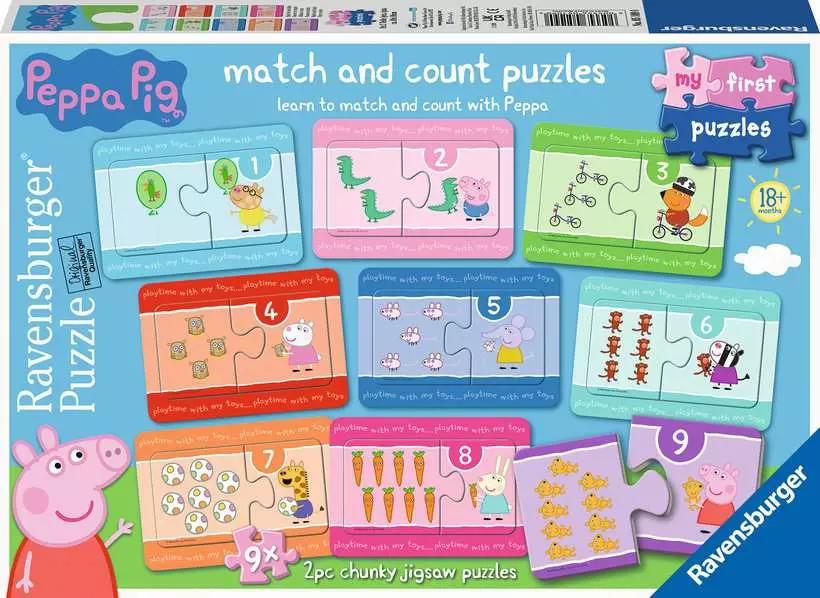 Puzzle Peppa Pig 9x 2 pcs Chunky Puzzles