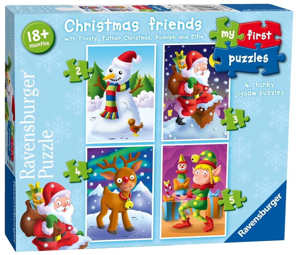 Puzzle (4 in box) Christmas Friends (Jigsaw)