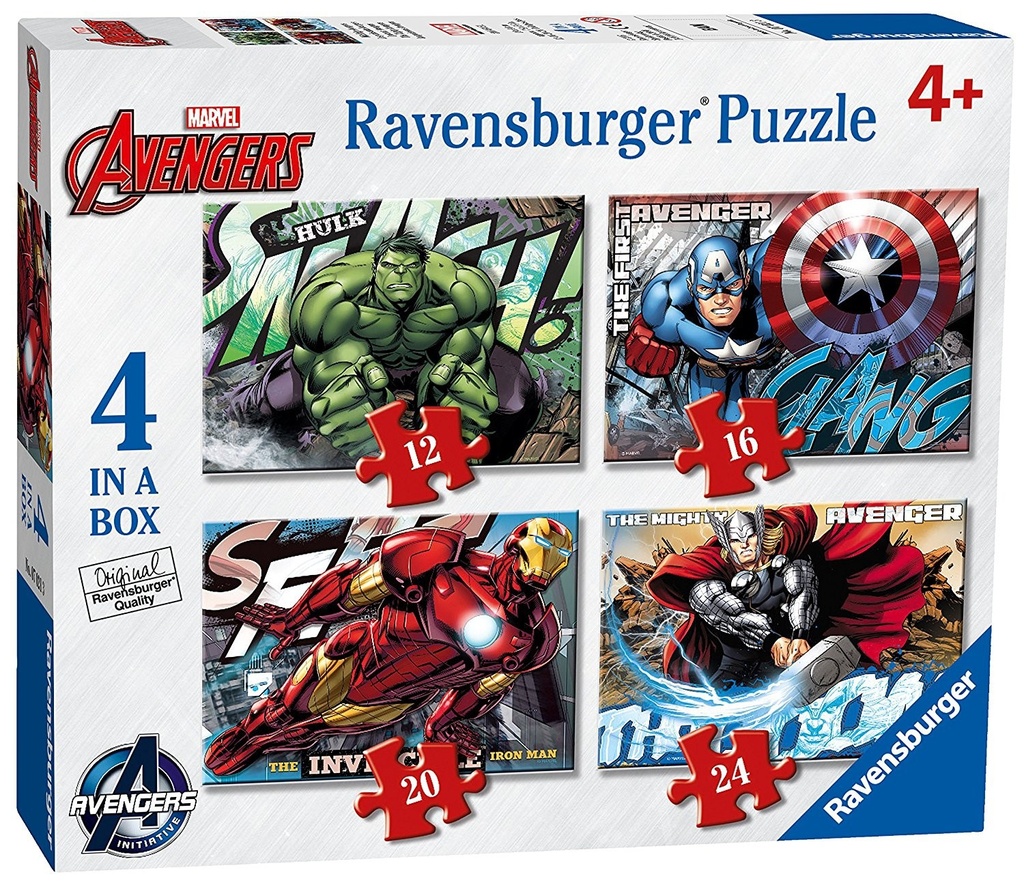 Puzzle (4 in box) Avengers, Marvel (Jigsaw)