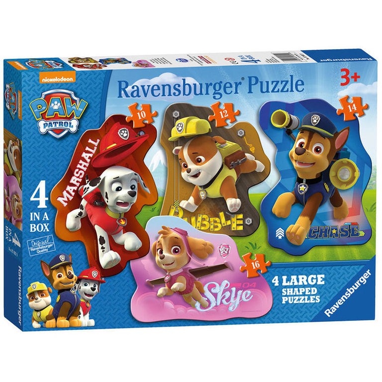 Puzzle (4 Large Shaped) Paw Patrol (Jigsaw)