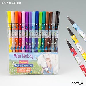 Miss Melody Fineliner markers 15 colours