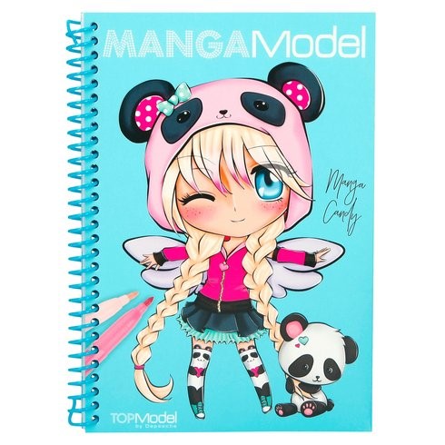 Manga Model Pocket Colouring Book