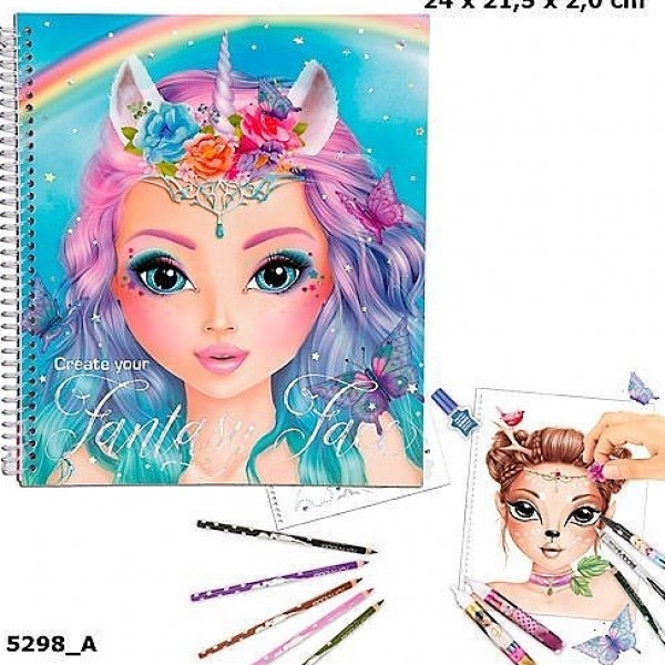 Create your Fantasy Face Colouring Book