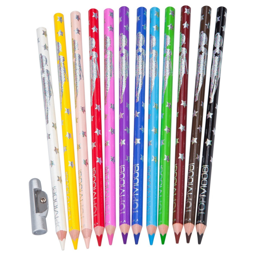Coloured Pencils 12pk Basic Colours Top Model