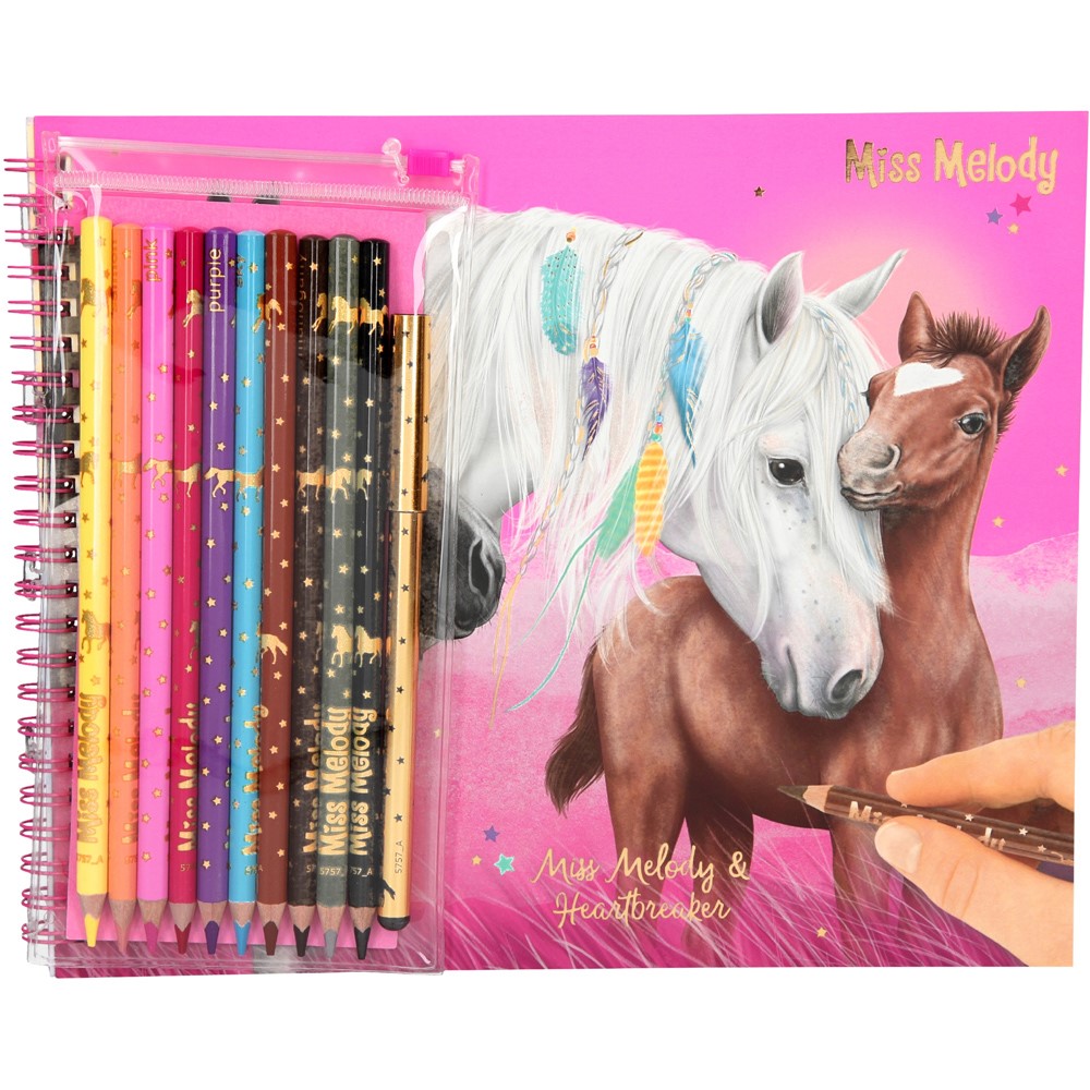 Miss Melody Colouring Book with Pencil Case