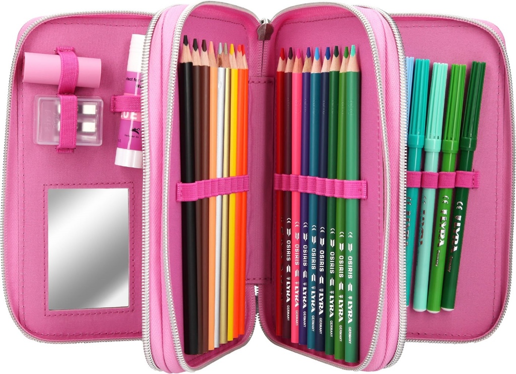 Top Model Filled Pencil Case Pink