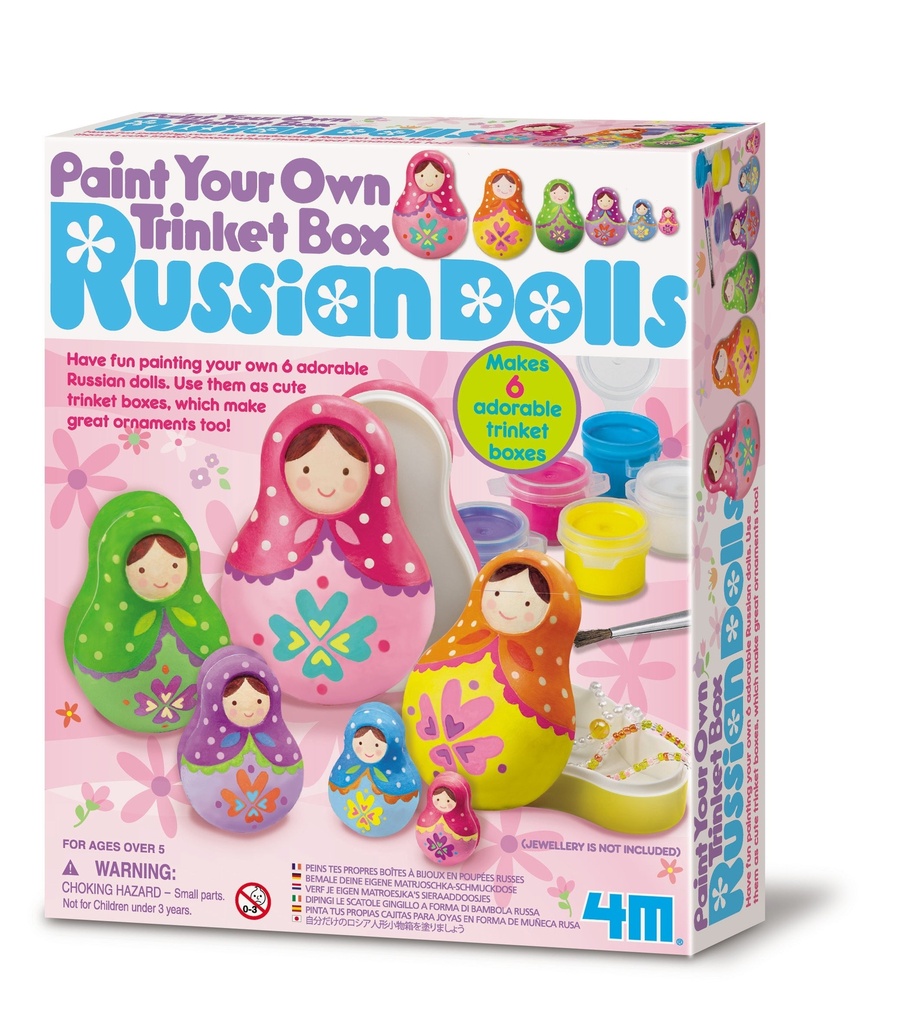 [4893156046178] Paint Your Own Trinket Box -Russian Dolls
