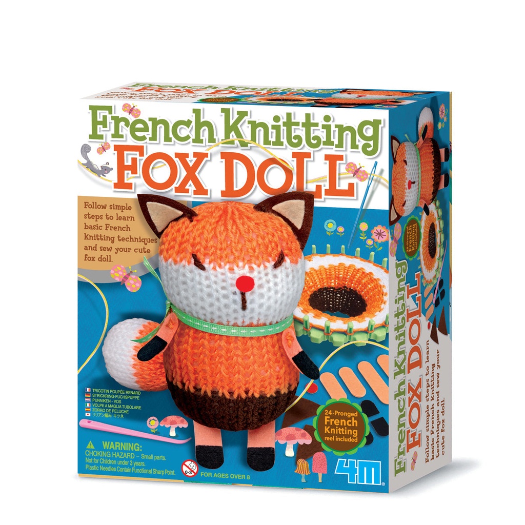 French Knitting Fox Doll