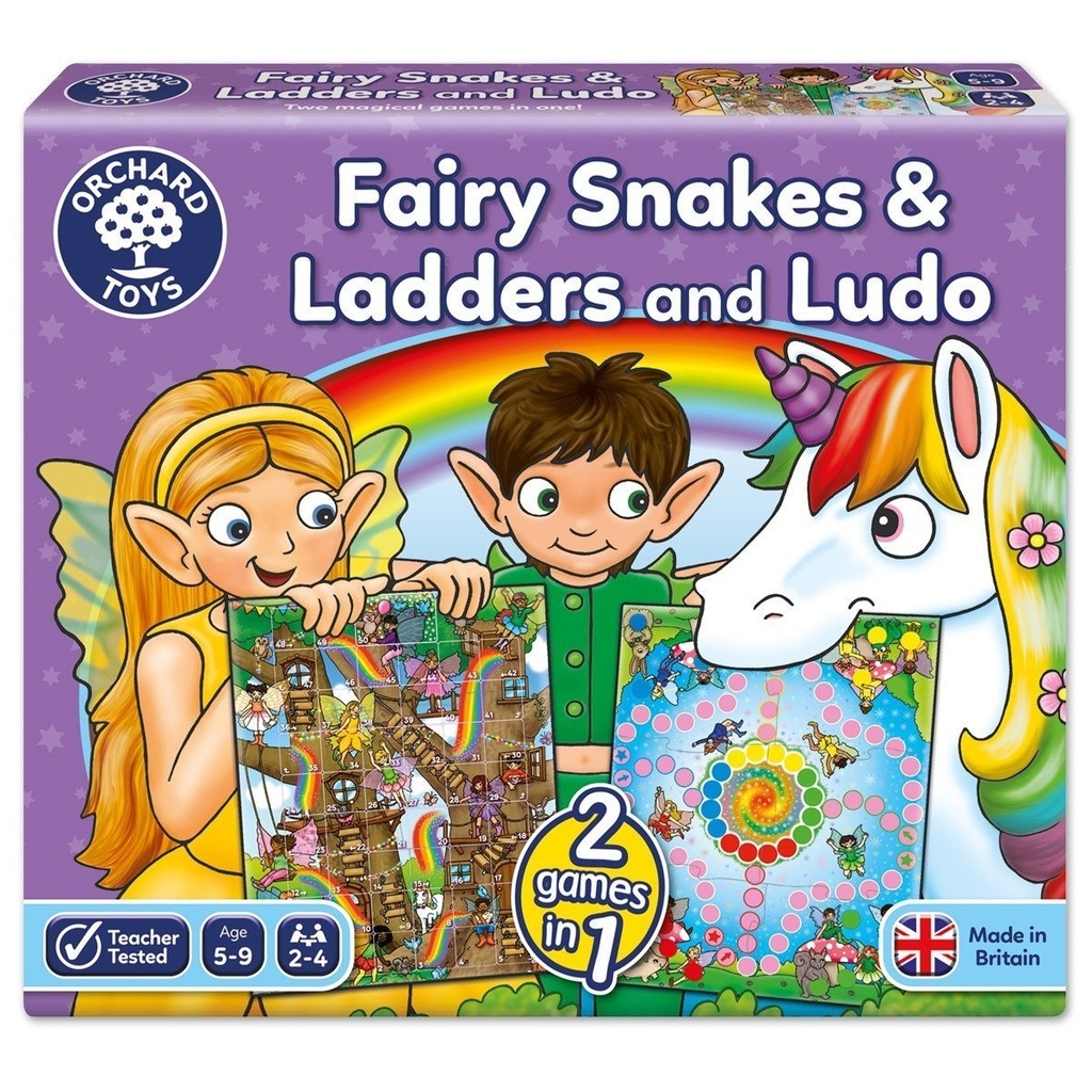 [5011863102621] *Fairy Snakes and Ladders and Ludo (Orchard Toys)