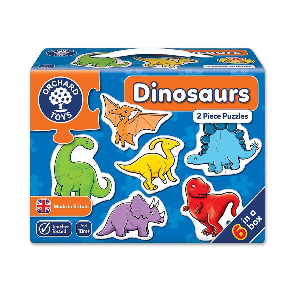 Dinosaurs 2pc Puzzles Orchard Toys (Jigsaw)