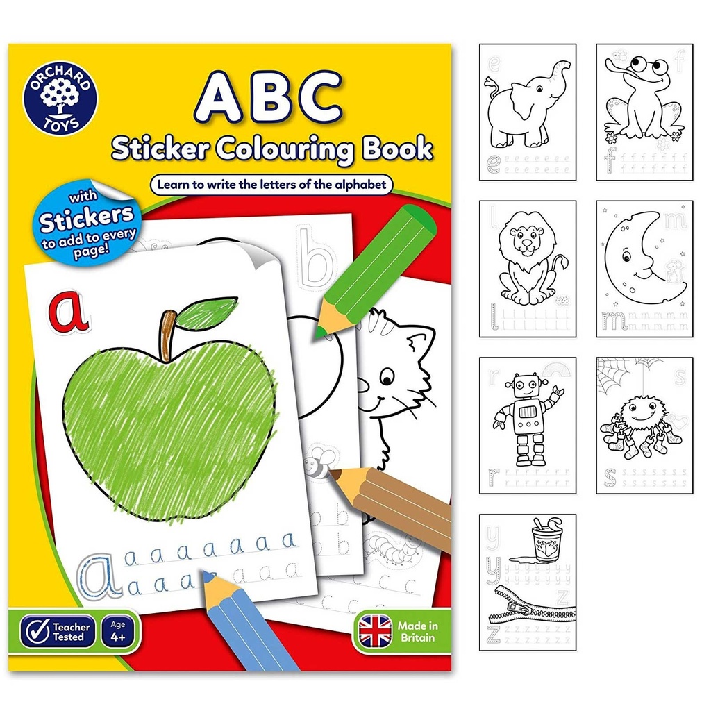 ABC Sticker Colouring Book (Orchard Toys)