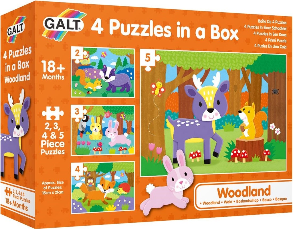 [5011979590473] 4 Puzzles in a Box - Woodland