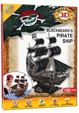 Blackbeard's Pirate Ship (Large) (Build It 3D Puzzle) (Jigsaw)