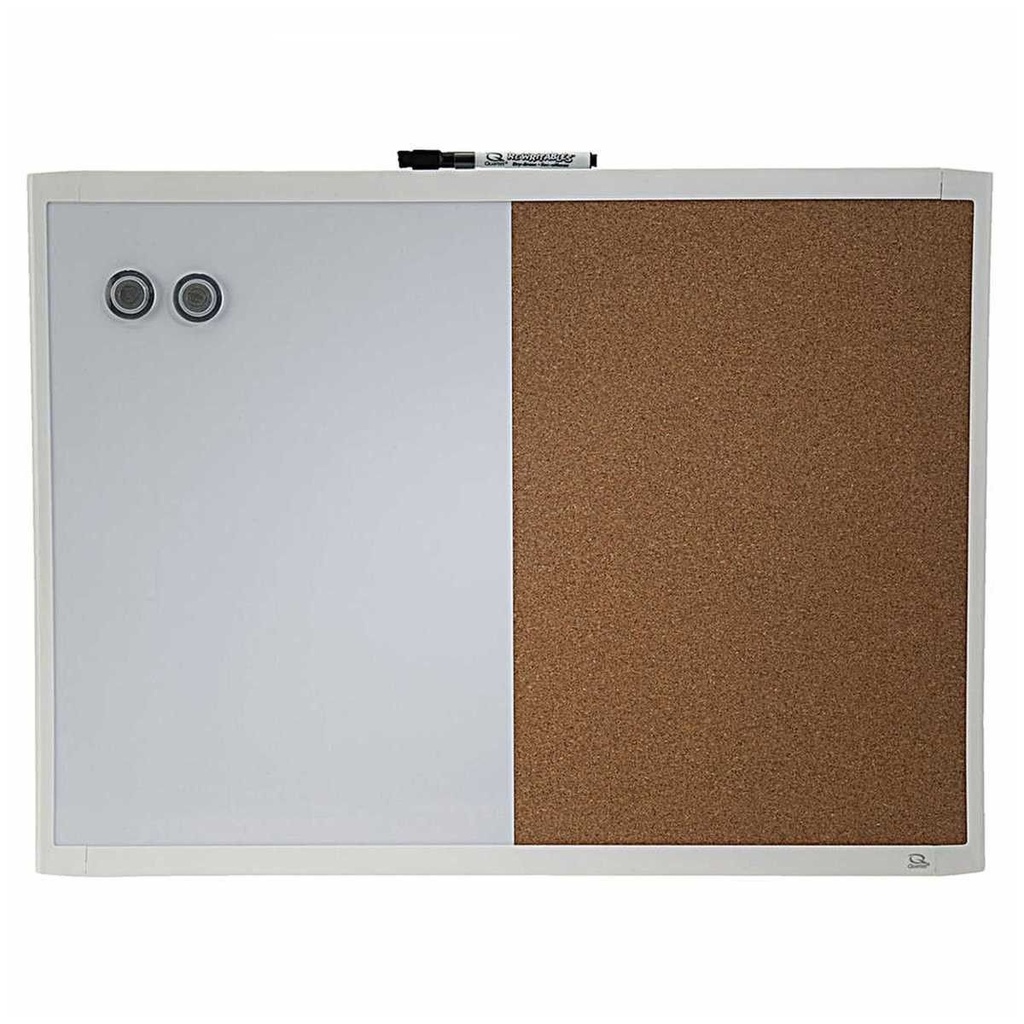 Whiteboard Corkboard Combination Magnetic 585 x 430mm