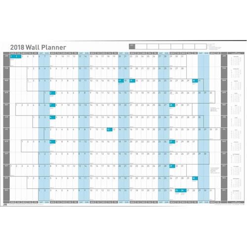 Wall Planner 2018 Unmounted