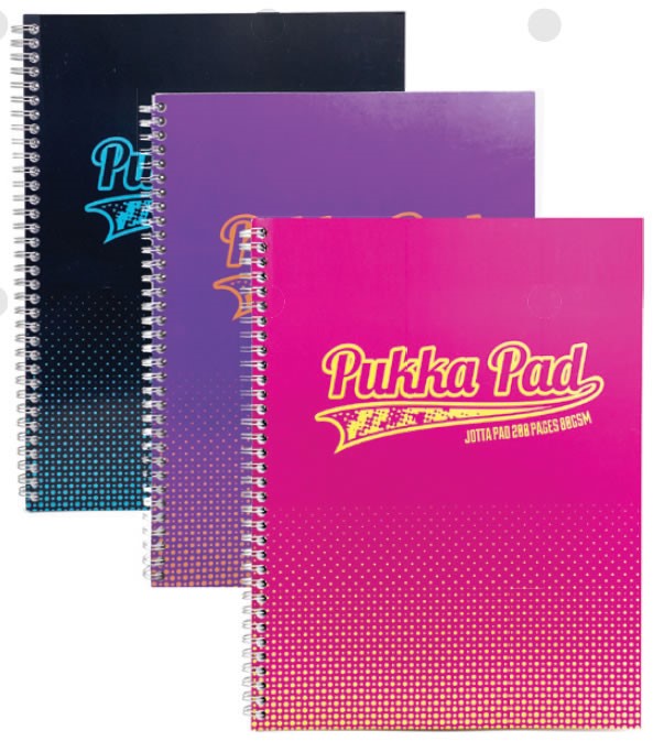 Notepad Spiral A4 200pg Purple Pukka Pad