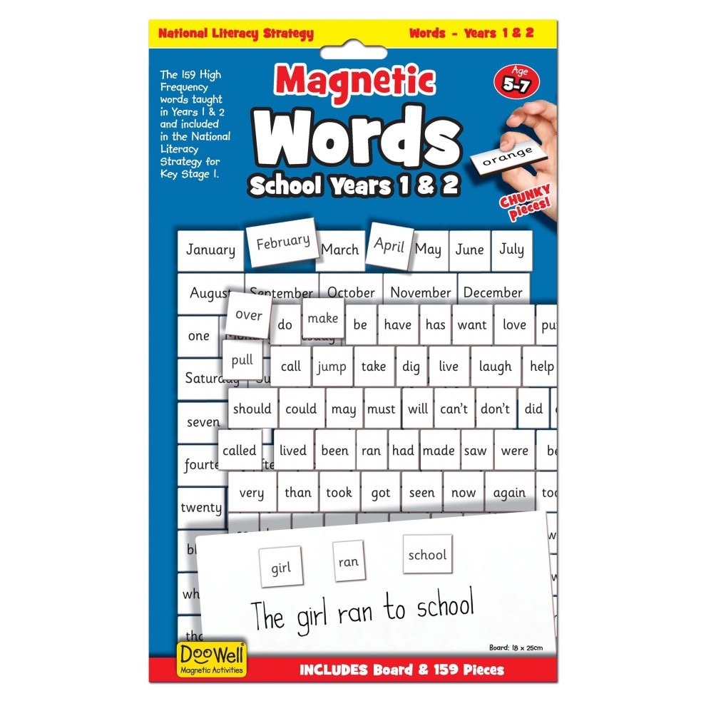 Magnetic Words Age 5-7 School Years 1, 2