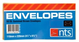 [5391514480545] Envelope DL 50pk Brown NTS