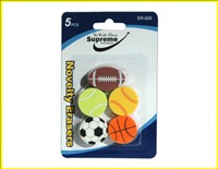 [5391521010025] Erasers Footballs 5pk ER-025 Supreme