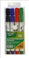 [5391525676524] Whiteboard Markers Slim 4pk WB-6524 Supreme