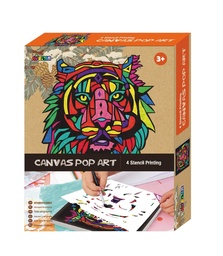 [6920773313432] Canvas Pop Art Tiger