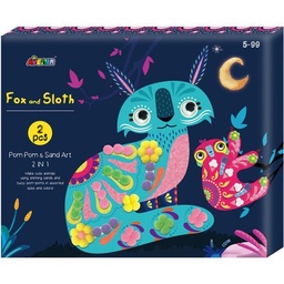[6920773316891] Pompom+Sand Art Fox and Sloth
