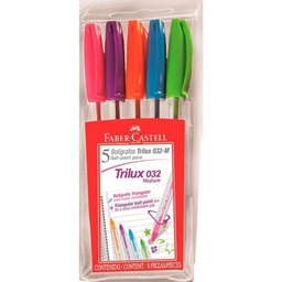 [7754111000871] [N/A] Trilux 032 Ballpoint Pens 5 pk