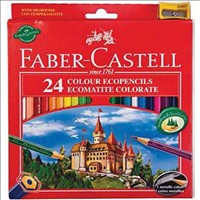 [7891360595564] Colouring Pencils 24Pk + Sharpener + 3 Pencils Faber Castell