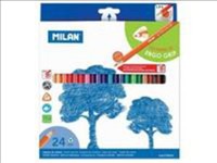 [8411574023814] Colouring Pencils 24pk Triangular Milan