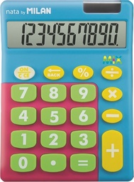 [8411574054825] Calculator 10-digit Mix Blue Milan