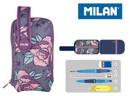 [8411574074472] Pencil Case kit with remov. pencil case Flowers Pink Milan