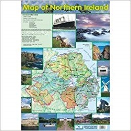 [9781904217787] POSTER MAP OF NORTHERN IRELAND