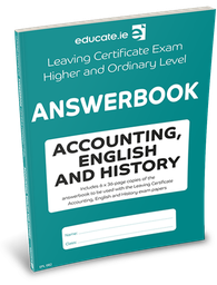 [9781913698164] Educate.ie LC 36-Page Leaving Certificate Answerbook Accounting/English/History Higher & Ordinary Level Exam Papers 2024