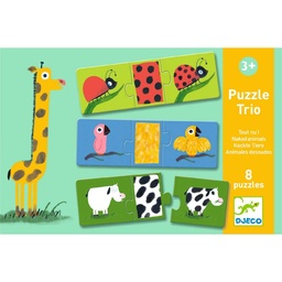 [3070900081864] Naked Animals Puzzle Trio by Djeco