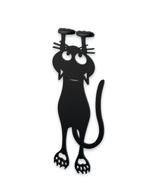[8430306269528] Bookmark - Curious Cat - Black